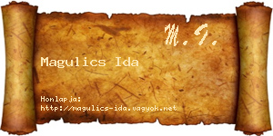 Magulics Ida névjegykártya